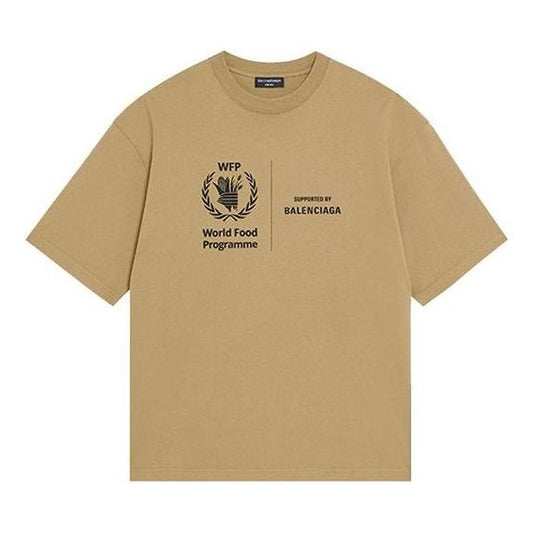 Balenciaga x WFP T-Shirt Medium Fit 'Khaki' 612966THV849605