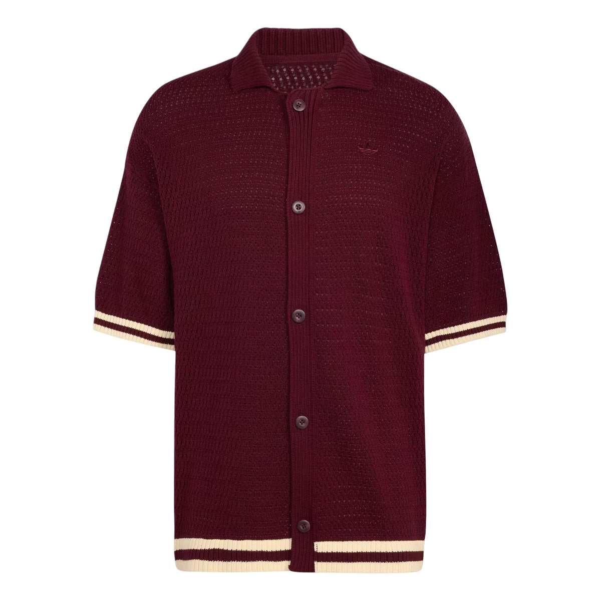 adidas Crochet Jersey Asia Sizing 'Maroon' KQ6977
