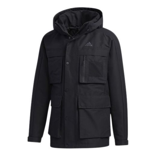 adidas 3in1 Down Jkt Multiple Pockets Outdoor Sports Detachable hooded down Jacket Black GP2916