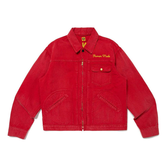 HUMAN MADE Zip-Up Work Jacket 'Red' HM27JK014