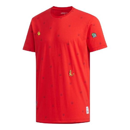 adidas neo x Pokmon Crossover Series Sports Short Sleeve Red FM0314