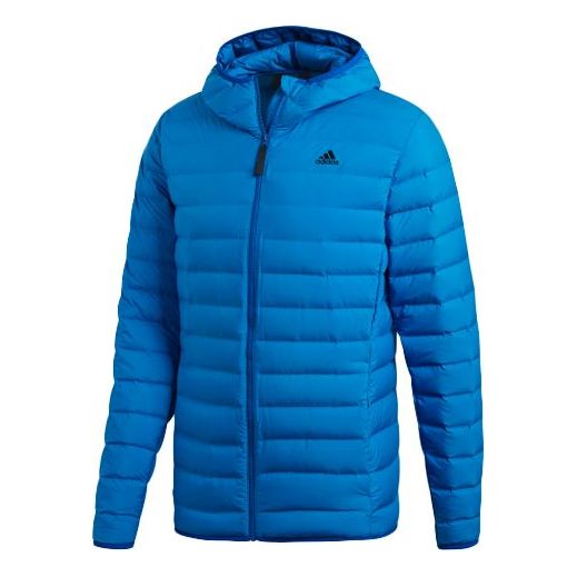 adidas Outdoor protection against cold Stay Warm Sports hooded down Jacket Blue CY8737
