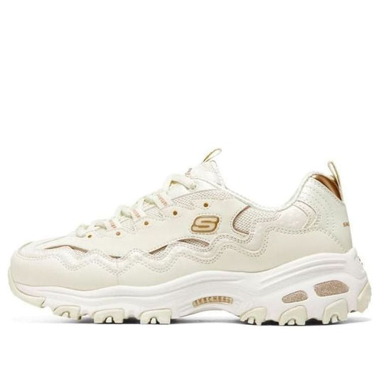 (WMNS) Skechers D'lites 1.0 Marathon Running Shoes 'Beige White' 896242-OFWT