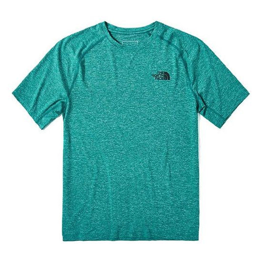 Men's THE NORTH FACE Logo Sports Round Neck Short Sleeve Green 49AA-H1H
