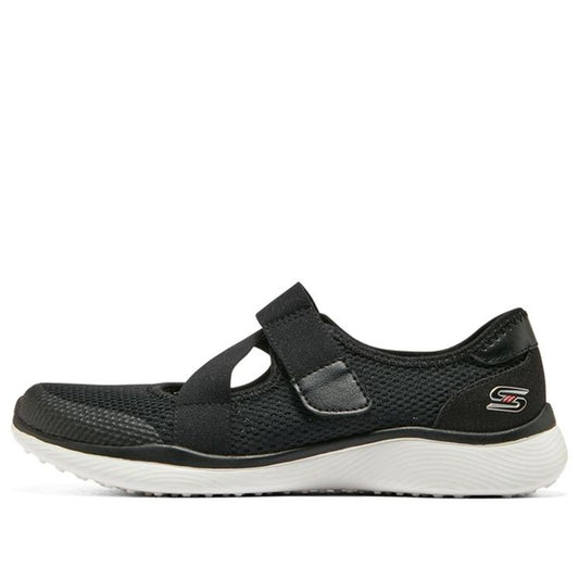 (WMNS) Skechers Lightweight Sports Shoes 'Black White' 896097-BKW