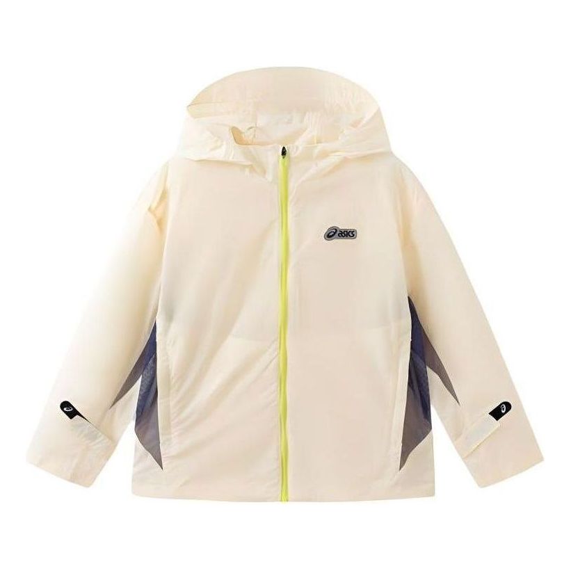 (GS) ASICS Logo Jacket 'Beige Black Yellow' 332241053056-8853