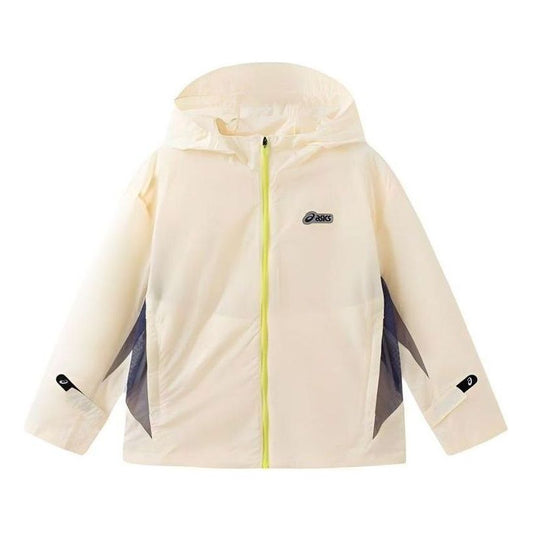 (GS) ASICS Logo Jacket 'Beige Black Yellow' 332241053056-8853