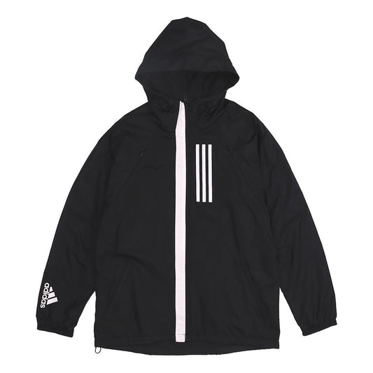 adidas Outdoor Windproof Sports Hooded Jacket Black DZ0052