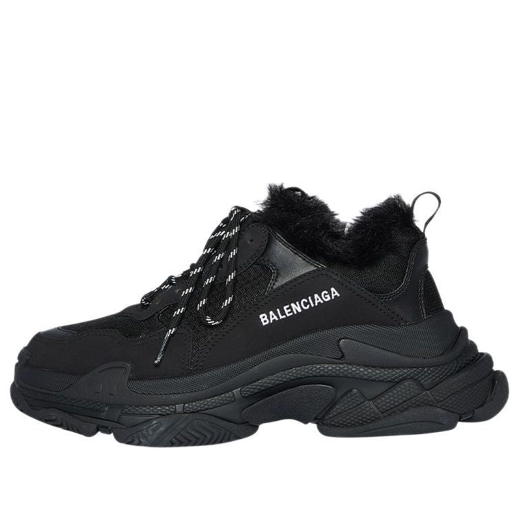 Balenciaga Triple S Sneaker 'Faux Fur Black' 668563W3CQ51000