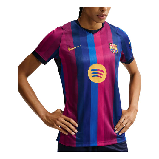 (WMNS) Nike x F.C. Barcelona 2026/27 Stadium Home Dri-FIT Replica T-Shirt 'Deep Garnet Blue Void Mineral Yellow' II2724-683