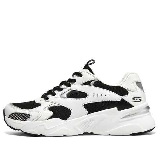 (WMNS) Skechers D'LITES 'White Black' 117354-BKW