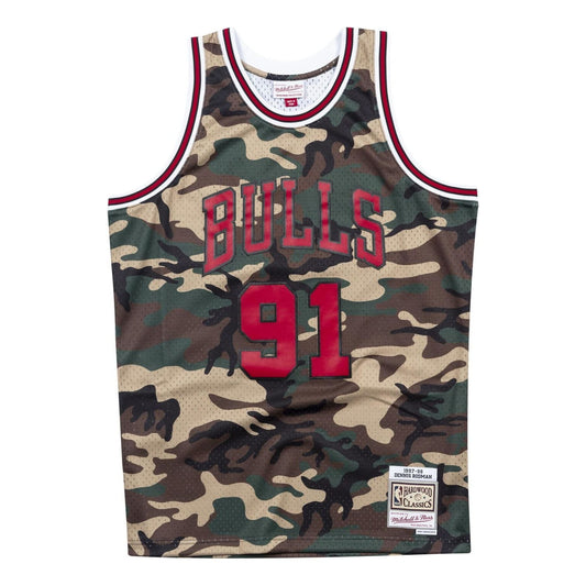 Mitchell & Ness x NBA Chicago Bulls 1997-98 Camo Jerseys 'Dennis Rodman 91' SMJYCAMO-CBUNG181061DRD97