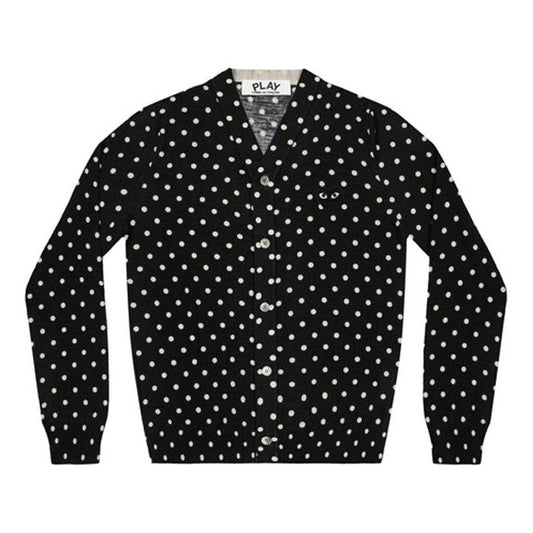 COMME des GARCONS PLAY Polka Dot Cardigan Black Emblem 'Black' AZ-N038-051-1