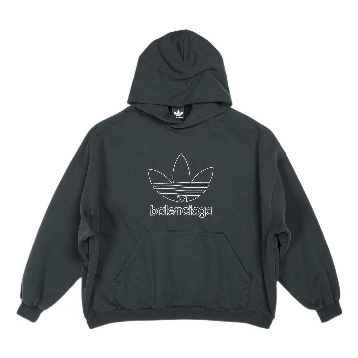 Balenciaga x adidas Logo Oversized Hoodie 'Green White' 712396TNVA93775