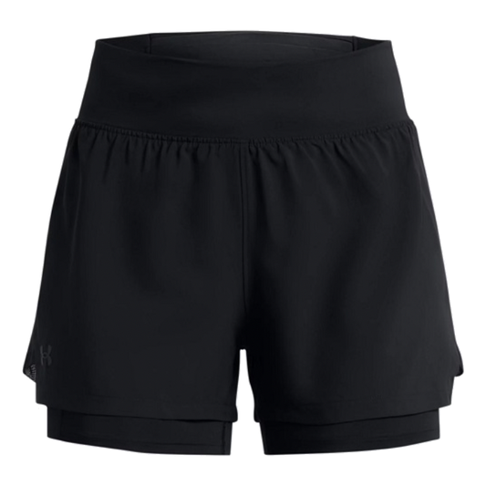 (WMNS) Under Armour Run Stamina 2in1 Short 'Black' 1376759-001