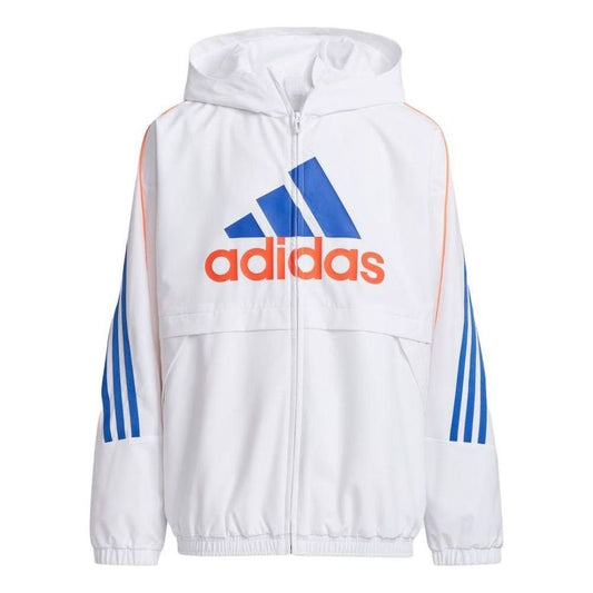 (GS) adidas YB PK Woven Jackets 'White Blue' H65650