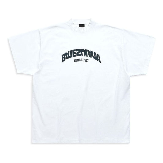 Balenciaga Back Flip T-shirt Oversized White Black' 739028TPVF99040