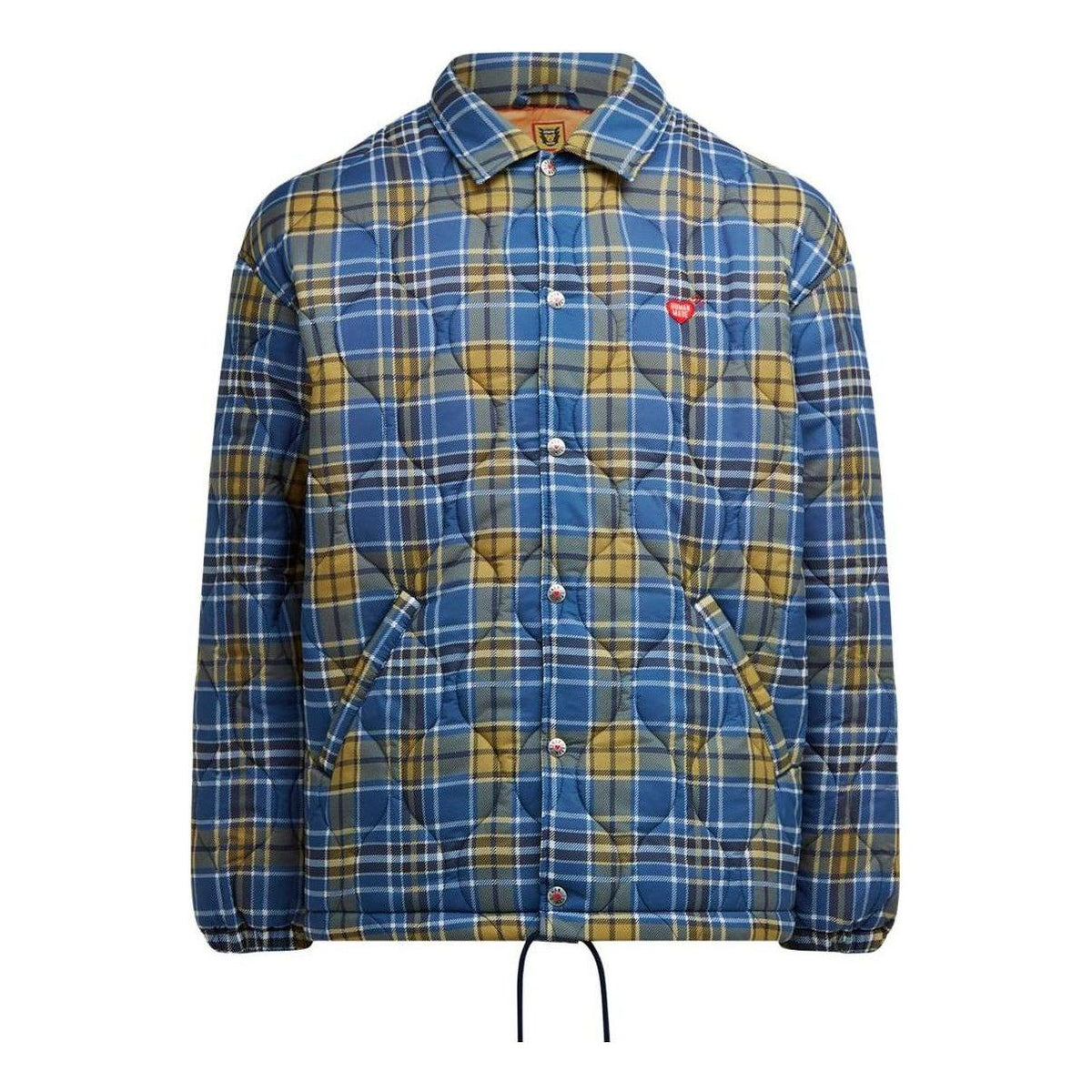 HUMAN MADE Quilted Check Coach Jacket 'Blue' HM25JK005