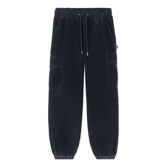 Li-Ning BadFive Loose Fit Corduroy Pants 'Washed Black' AKXS069-3