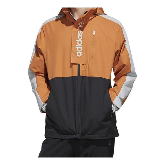 adidas neo M Cs wb 2 Detachable Splicing Sports Jacket Brown FM0728