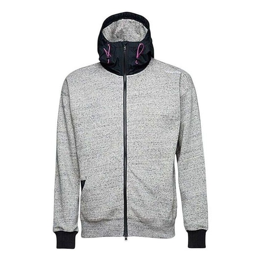 Converse Mixed Media Full Zip Sweatshirt Asia Sizing 'Grey' 10017907-A01