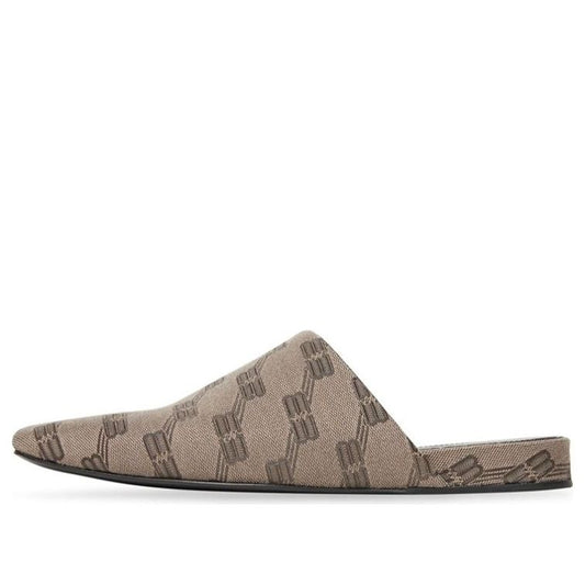 (WMNS) Balenciaga BB Monogram Cosy Mules 'Beige Brown' 653879W2I103020