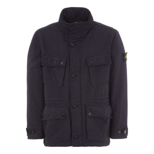 STONE ISLAND Logo-Patch Buttoned Jacket 'Black' 771541249-V0020