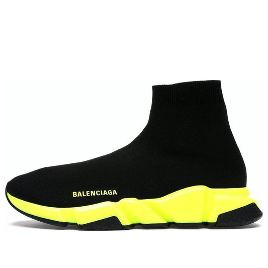 Balenciaga Speed 1.0 Sneakers 'Black Neon Yellow' 567042W05G01000