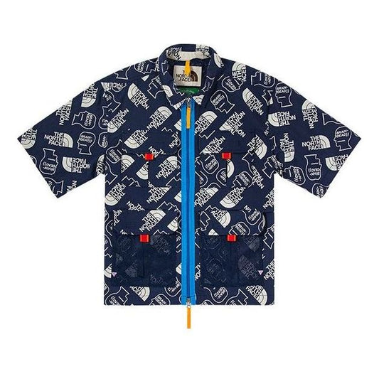 THE NORTH FACE X Brain Dead 76 Boxy Ss Mountain Shirts 'Blue' 529V-WF3