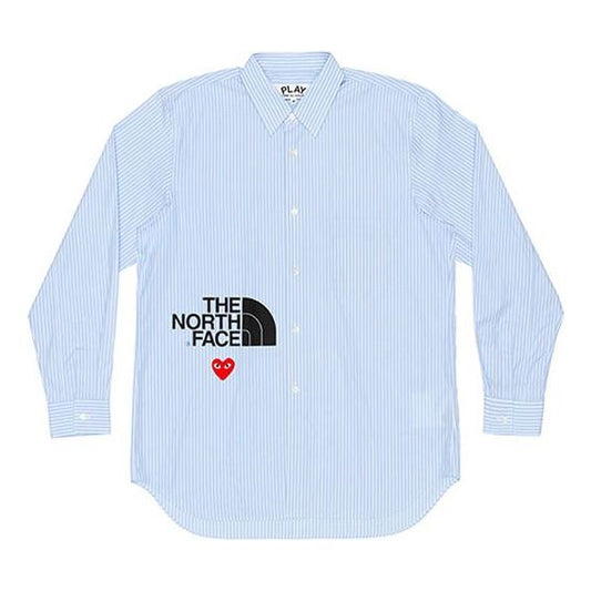 COMME des GARCONS PLAY x The North Face Striped Shirt 'Blue' AE-B202-051-1