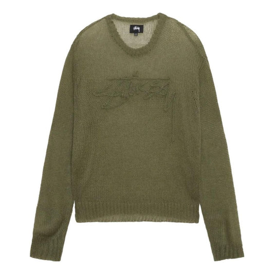 Stussy Loose Knit Logo Sweater 'Cypress' 117180-CYPERESS