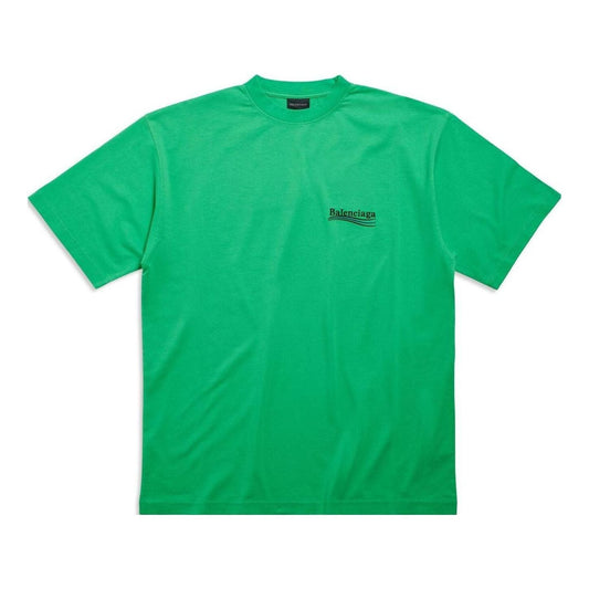 Balenciaga Political Campaign T-Shirt Large Fit 'Green Black Blue' 641675TPVD33600
