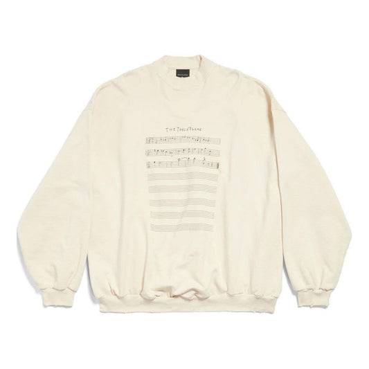 Balenciaga SS24 Logo with Sheet Music Sweater 'Beige' 699212TMVO69069
