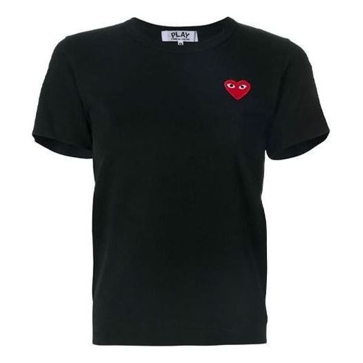 (WMNS) COMME des GARCONS PLAY Basic T-Shirt Red Emblem 'Black' P1T107-1