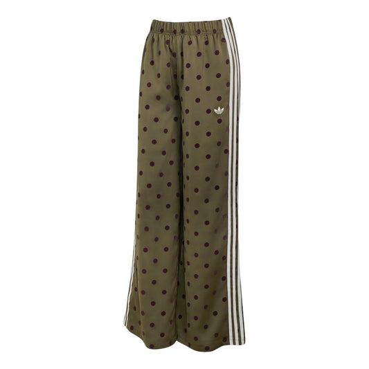 (WMNS) adidas Satin Polka Dots Wide Leg Pant Asia Sizing 'Olive Strata' LI2845 - adidas Professional Edition